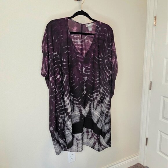 Neiman Marcus Tops - Neiman Marcus Purple & Black XL Bohemian Tunic Festival Ready